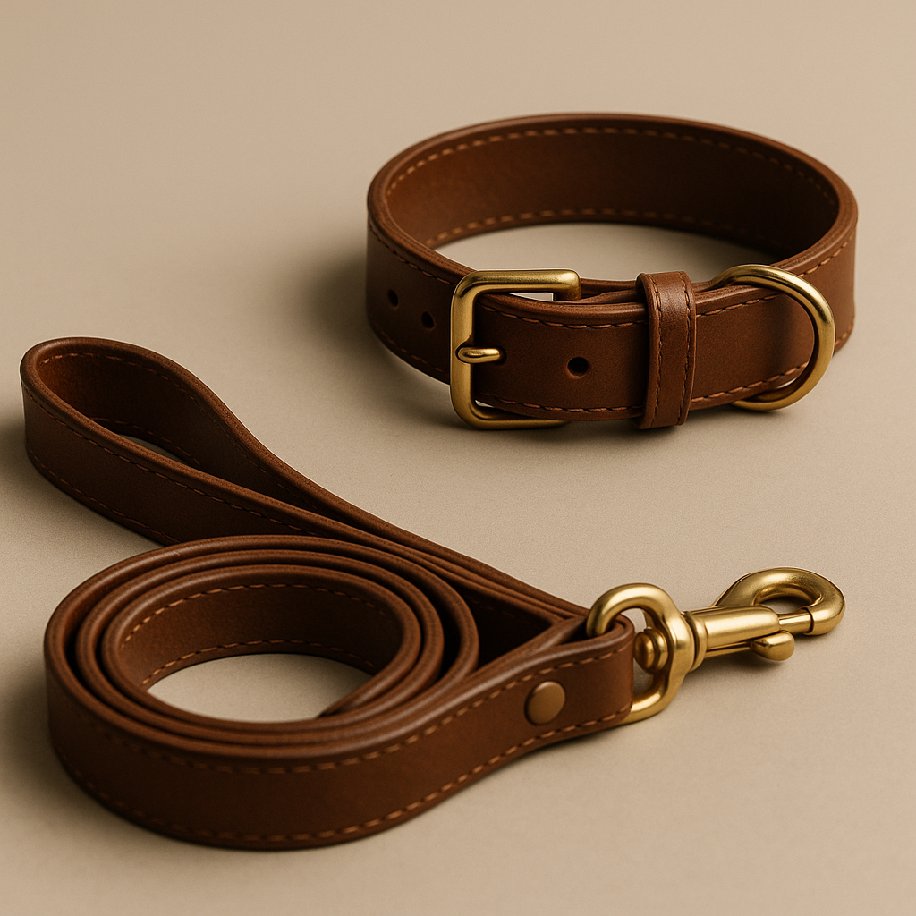 Dog Collars & Leashes — Full‑Grain Leather