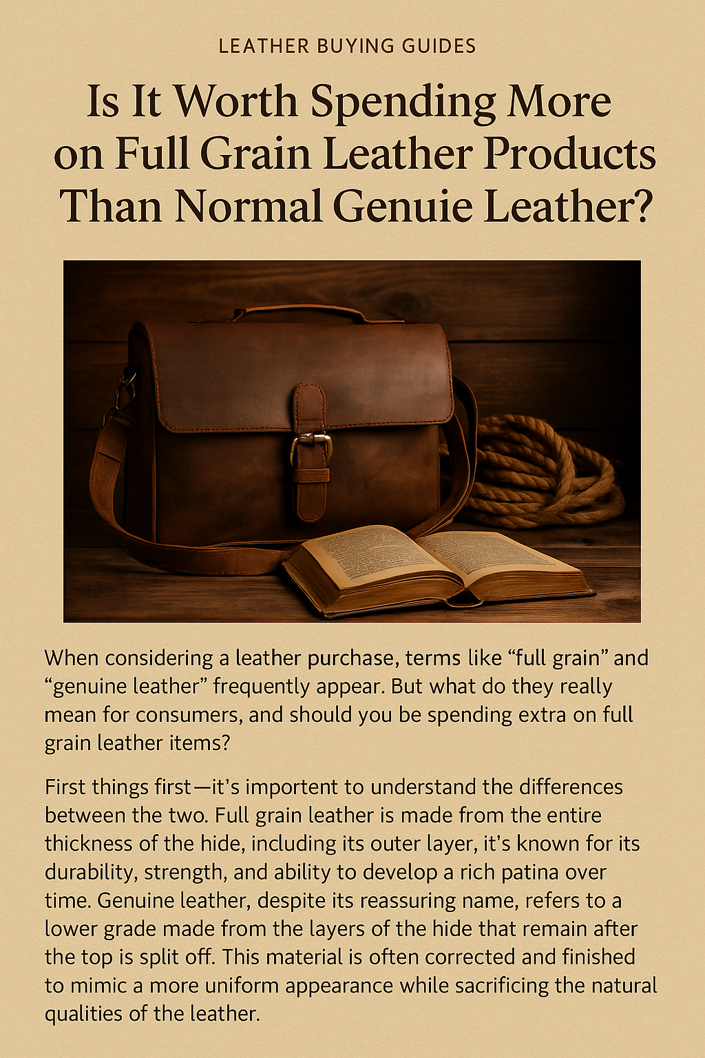 How to Identify True Full‑Grain Leather